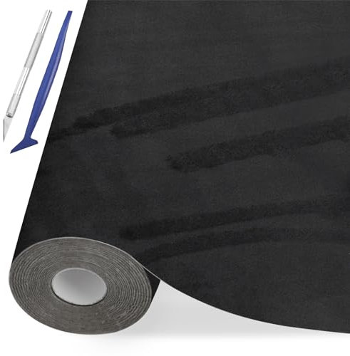 Autoadesivo Velluto Floccato, 30 x 150cm Velluto Adesivo, Camoscio Finto Autoadesiva Pellicola in Microfibra Con Coltello Di Precisione E Spatola Per La Pellicola