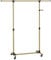 SONGMICS Portant à Vêtements, Porte-Manteau, Porte-vêtements, Hauteur Réglable de 97 à 165 cm, Barre Extensible, Crochets Latéraux pour Accessoires, Doré Clair LLR001A01