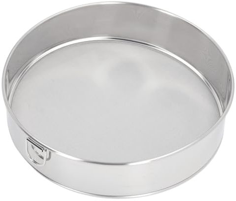 Tamiz de Harina Grande de 80 Mallas, Colador Recubierto de Titanio para Hornear Pasteles, Hecho de Acero Inoxidable 304, Fácil de Limpiar, 8.0 X 2.0 Pulgadas, Adecuado para Chefs