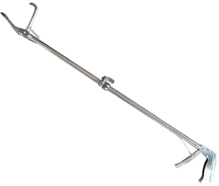 Amosfun Thickened Slip Clip Stainless Steel Crab Clamp Long Grilling Tongs for BBQ EEL Loach Handling