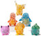 6 Stück Cake Toppers Happy-Birthday Figuren Tortendeko Anime Mini Figuren Cartoons Kuchen Topper Dekoration für Kinder Party Kuchen Dekoration 6 pcs, Wiederverwendbar, Gelb kawaii