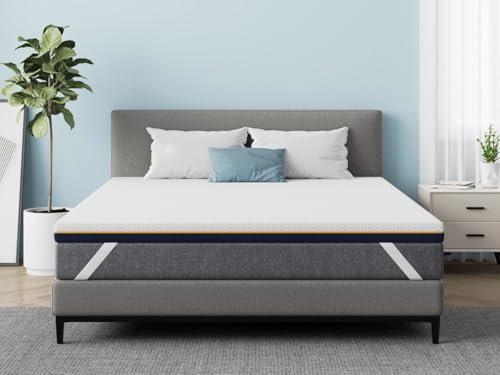 DEWINNER Surmatelas 140 x 190, Épaisseur 7,5CM, Surmatelas en Mousse à Mémoire de Forme Gel, Mousse en Matériau Bambou, Évacuation de L'humidité, sur Matelas 2 Personnes 140x190 - Certifié Oeko-TEX