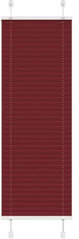 vidaXL Plissee Bordeauxrot 45x150 cm Stoffbreite 44,4 cm Polyester, Faltrollo, Klemmfix, Plisseerollo, Jalousie, Rollo, Plisseerollo für Fenster