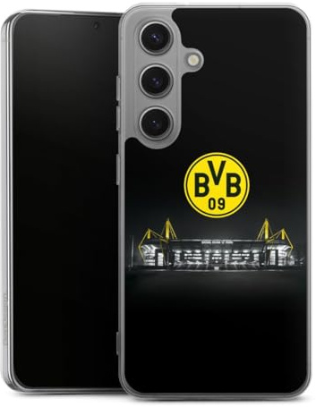 Silikon Hülle kompatibel mit Samsung Galaxy S 25 Case transparent Handyhülle BVB Stadion Borussia Dortmund