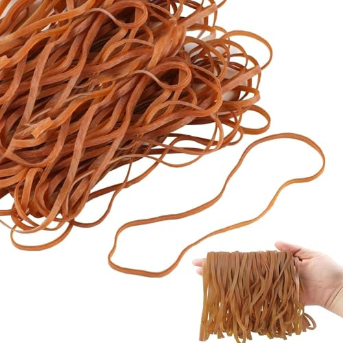 Große Gummibänder, groß, strapazierfähig, 320 mm x 4 mm, stark und dick, für Schule, Zuhause, Büro, Industrie, Handwerk, Heimwerker, Alltag, 125 Stück (braun)