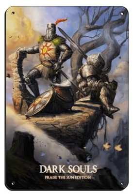Blechschild Game Dark Souls, Vintage, Metall, Pub, Club, Café, Bar, Zuhause, Wandkunst, Dekoration, Poster, Retro, 20 x 30 cm