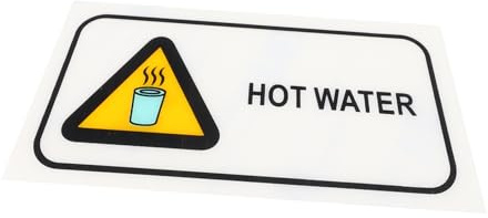 Zerodeko Sicherheitswarnaufkleber Heißwasser Pet Warnschild Einfach Anzubringen Fördert für Büro und Zuhause