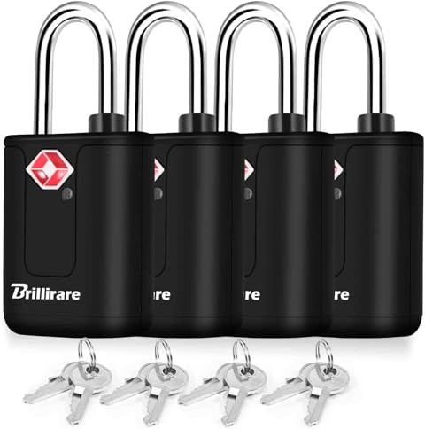 TSA-zugelassene Gepäckschlösser mit Schlüssel, Reise-Vorhängeschloss, solides wasserdichtes Kofferschloss mit Schlüssel, unzerbrechlich, Außenschloss für Schließfächer, Taschen, Rucksack