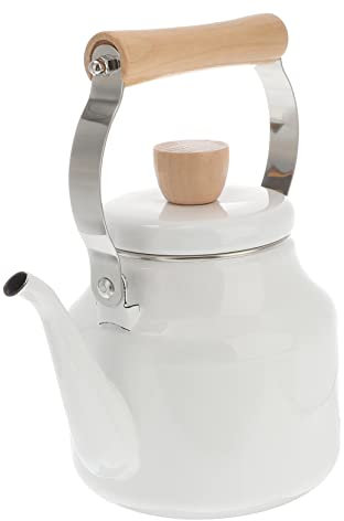 VALICLUD Retro Swan Enamel Kettle Tea Pot Coffee Kettle Induction Cooker Safe Easy to Clean