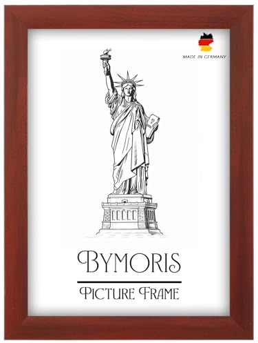 ByMoris Rot-Gewischt Holz Bilderrahmen 45 x 55 cm Bildmaß | Größen wählbar | Posterrahmen, Fotorahmen, Puzzle Rahmen, Maßanfertigung | Für Fotos, Collagen