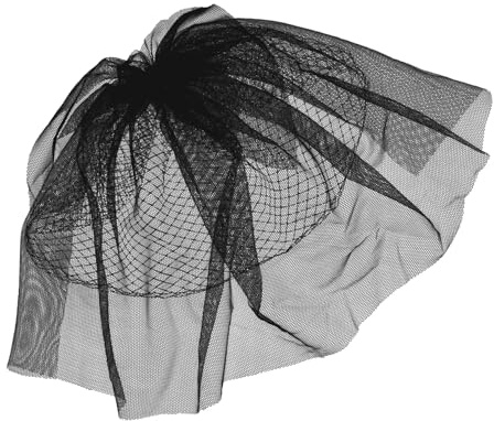 HONITANO Voilette Mariage Noire Accessoire Mariée Décor Tête pour Cérémonie et Fête