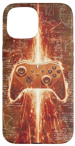 Manette de Jeu vidéo Gamer Garçons Hommes Graphique Orange Gaming Coque pour iPhone 15
