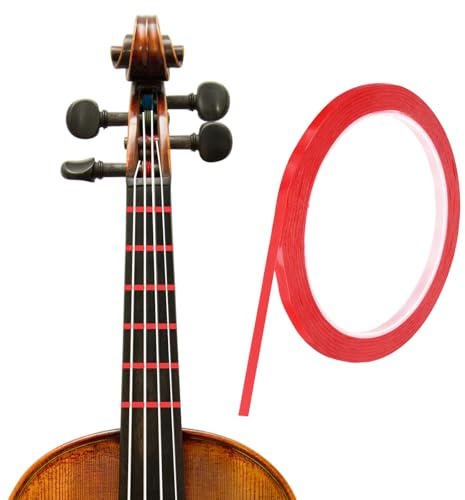QUARKZMAN 216 Ft Violin Griffbrett Markierungen 3mm Rote Klebende PET Cello Finger Führung Aufkleber Griffbrett Band Für Verschiedene Orchester Instrumente Bundmarkierung Positionen