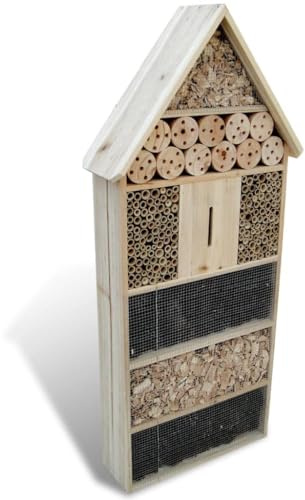 Mokuyary Insektenhotel XXL 45,5x15x99 cm für Bienen, Marienkäfer, Schmetterlinge, Fliegen