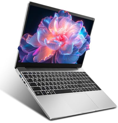 Notebook Windows 11 con Tastiera Tedesca 15,6 Pollici Per Casa e Tempo Libero Notebook Economico 1 Anno Office 365 Processore 5205U 4 GB RAM 128 GB SSD Supporto 512 GB 5000mAh Notebook Windows 11