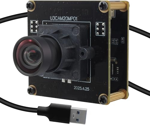 Svpro 20MP USB3.0 Kameramodul 5K Webcam Board für Computer Laptop, Ultra HD PC Kamera mit 95°(H) Keine Verzerrung Objektiv, UVC Industrial Cam Plug and Play für Mac Windows Linux Android