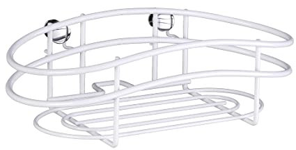 WENKO Étagère murale Classic Plus blanc - Étagère murale, étagère murale avec protection contre la rouille haut de gamme, Acier, 24 x 8 x 15 cm, Blanc