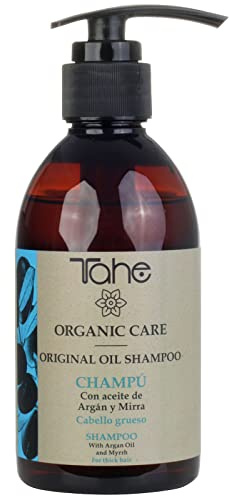 Tahe Organic Care Champú Original Oil para cabello grueso, Limpieza eficaz y alta Nutrición, 300 ml