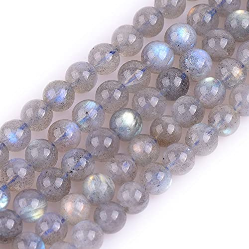 GEM-Inside AA-Qualität, 6 mm blaue Regenbogen-Labradorit-Rundperlen, Halbedelsteine, lose Perlen für Schmuckherstellung, 38,1 cm