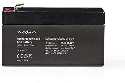 Nedis Bateria Recargable de Plomo-A cido de 12 V 1300 mAh