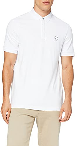 Armani Exchange Elegance Polo para Hombre, Blanco (White 1100), L