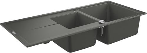 Grohe K400 Kompositspüle mit Abtropffläche granit grau 31643AT0 116 x 50 cm