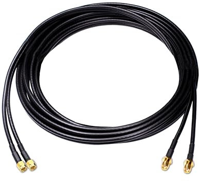 JARFT 5m Twin 4G / LTE und 5G Antennen- Verlängerungskabel, SMA Stecker auf SMA Buchse
