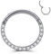 JSDDE Chirurgenstahl Segmentring Clicker mit Kristall 16ga Creolen Septum Tragus Helix Ohrpiercing Nasenpiercing Lippenpiercing Hoop Ring Ohrstecker 8mm Silber