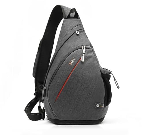 TUDEQU Sling Bag Herren Groß,8 Pockets Schulterrucksack Herren,19L Sling Rucksack Herren,Umhängetasche Herren,Schultertasche