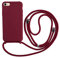 2ndSpring Coque avec Collier Compatible avec iPhone 7/8/iPhone SE 2020/iPhone SE 3 2022,Tour de Cou Lanière en Corde Pendentif Housse,Silicone Souple Rouge