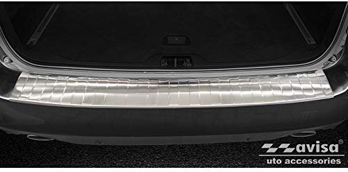 Avisa Edelstahl Heckstoßstangenschutz kompatibel mit Volvo V70 Facelift 2013-2016 'Ribs'