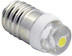 Ruiandsion 1pc E10 LED Lampe Weiß DC 1,5 V 0,5 W LED Lampe für Taschenlampe Taschenlampe Scheinwerfer, negative Erde