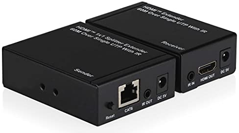 Coppia di Extender HDMI, 60m UTP, 1080p@60Hz, Loop Out, POE