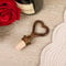 Marco Paul Heart Shaped Cork Wine Bottle Stopper, Vintage Chic Cast Iron Love Heart Shaped Stopper, Rustic Victorian Look Champagne Wine Stop Bottle Topper Ideal Home or Gift