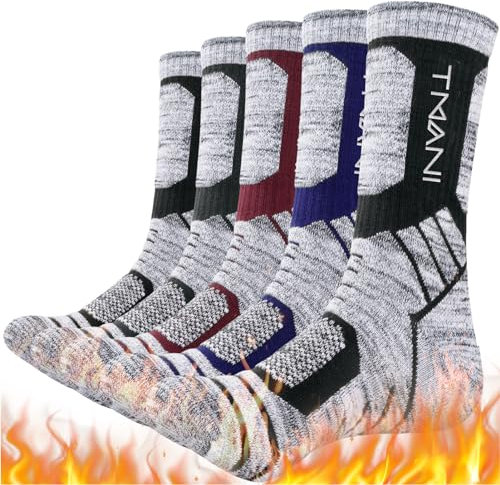 Tmani Herren Damen Dicke Socken Thermosocken 39-42 43-46 Warme Wintersocken Atmungsaktive Feuchtigkeitsableitende Gepolstert