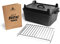 BURNHARD Gusseisen Kastenform mit Pfannendeckel 6,5 L rechteckig, Pre-Seasoned - große Auflaufform ideal zum Brotbacken, Braten, Kochen und Schmorren mit Edelstahl Rosteinsatz