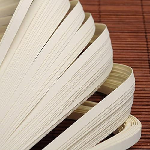 Craftdady Quilling-Papierstreifen, 530 x 5 mm, Antikweiß, für Bastelarbeiten, Quilling, Papier, Malerei, Wanddekoration, 1200 Stück