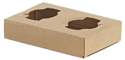 MAQA 25 pz Porta bicchieri asporto cappuccino 17x11.5 H 3.5 cm, Contenitore porta bicchiere, porta caffè take away 2 fori