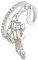 Jorzer 925 Sterling Silber Open Vintage Ethnische Kristallringe Kette Kubikzirkonia Mit Spike -anhänger -Finger -Ring Frauen Öffnen Geschenke, Daumenringe Für Frauen, Angstringe, Silber