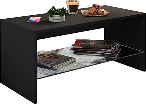 VCM Holz Couchtisch | Sofatisch mit ausreichend Stauraum | Maße ca. H. 40 x B. 90 x T. 40 cm | Wohnzimmertisch – Wisal