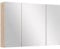 kleankin Armario de Baño con Espejo Mueble Espejo para Baño con 3 Puertas y Estantes Ajustables para Aseo Dormitorio Estilo Moderno 90x60x13,5 cm Roble
