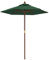 Tidyard Sonnenschirm mit Holz-Mast Gartenschirm abnehmbare Stahlkreuzfuß Balkonschirm Terrassenschirm Strandschirm Sonnenschutz Marktschirm Grün 196x231 cm