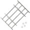 Homgoday Rejilla de ventana ajustable, tornillos de seguridad, rejilla extensible, para protección antirrobos, rejilla con 4 barras transversales de 700-1050 mm