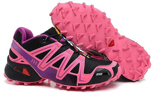 Scarpe da Donna Basse da Trekking all'aperto Leggere Elastiche ammortizzanti Antiscivolo Corsa campestre Resistenti all'Usura Sportive Leggere con Suola Morbida Alpinismo Traspiranti