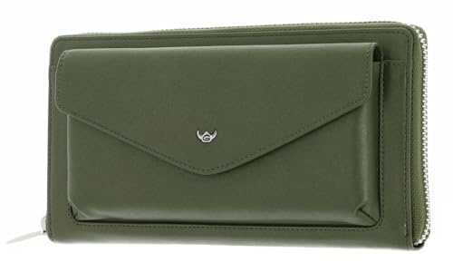 Golden Head Leder Geldbörse Valencia RFID Protect RV-Damenbörse 2830 Fango olivgrün