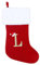 GOXAEEE Weihnachtsstrumpf Personalisiert Nikolausstrumpf 45 cm Großer Christmas Stockings Weihnachtsbaum Kamin hängende Ornamente Geschenkhalter Weihnachtsdekorationen für Weihnachtsbaum und Heim (L)