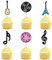 Gyufise 24Pcs Music Guitar Cupcake Toppers Glitter Rock Music Cupcake Picks Disco Ball Cake Decorations for Musician Rock Theme Baby Shower Kids Birthday Party Cake Decorations Supplies