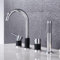XJTNLB 4-Loch-Badewannenarmatur mit Handbrause, Einhebelmischer Dusche Duschbatterie Modern 360° Drehbar Dusche Badewanne Armaturen Set Schwarz + Chrom