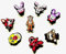 Five Nights at Freddy's Freddy Fazbear Lot de 8 breloques pour chaussures, porte-clés, sacs à dos – Plastique, sans pierre précieuse, sans pierre précieuse, Plastique, Pas de gemme