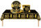 COSORO 37pcs Black Gold 60th Birthday Decorations for Women,Men: Tablecloth, Paper Plates, Napkins for 60th Birthday Parties
